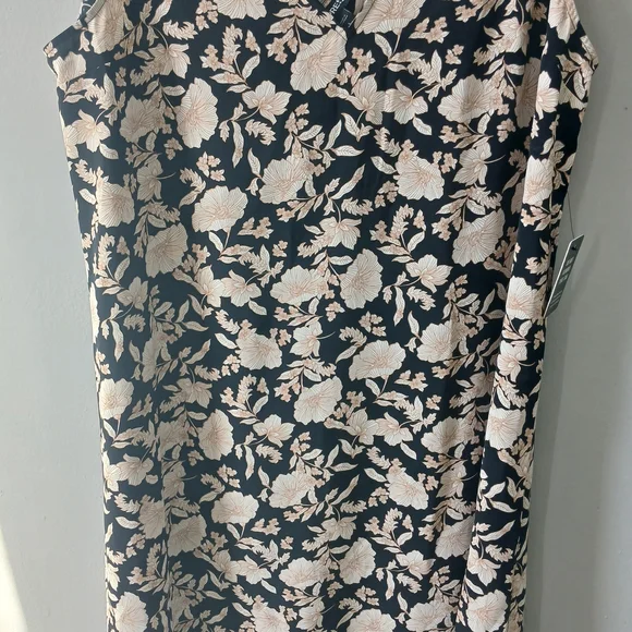 Express Women's Size Large Shift Slip Dress V-neck Sleeveless Floral NWT $70.00! - Picture 3 of 16